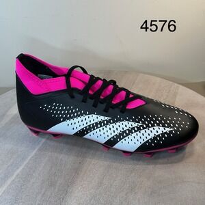 adidas Predator Accuracy.4 S FxG Cleats Mens Sz 11.5 Black White Hot Pink GW4600